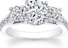 Round 3-Stone Channel Set Diamond Engagement Ring
