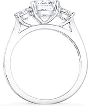 Round 3-Stone Channel Set Diamond Engagement Ring