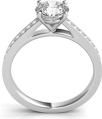 Cathedral setting round diamond discount