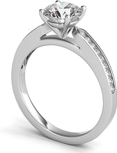Round Brilliant Petite Channel-Set Diamond Engagement Ring