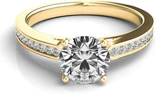 Round Brilliant Petite Channel-Set Diamond Engagement Ring