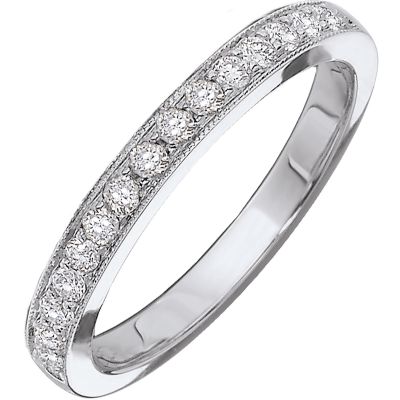 FlyerFit Pave Diamond Wedding Band