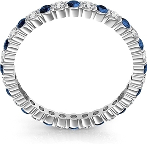 Sapphire & Diamond Round Brilliant Eternity Ring