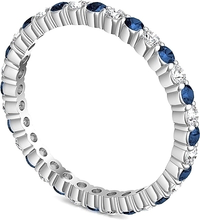 Sapphire & Diamond Round Brilliant Eternity Ring
