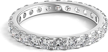 Scalloped Prong Round Diamond Eternity Ring 1.50ct tw
