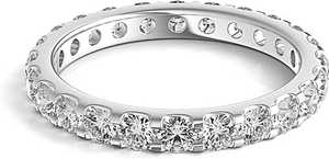 Scalloped Prong Round Diamond Eternity Ring 1.50ct tw