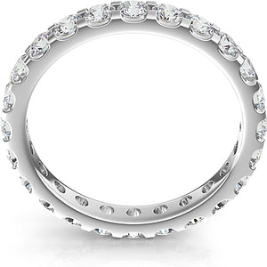 Scalloped Prong Round Diamond Eternity Ring 1.50ct tw