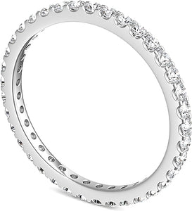 Scalloped Prong Round Diamond Eternity Ring .50ct tw