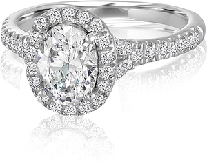 Signature Pave Halo Diamond Engagement Ring