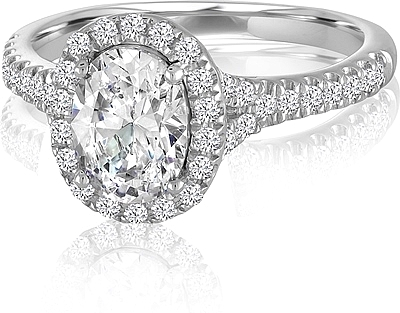 Signature Pave Halo Diamond Engagement Ring