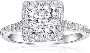 Signature Pave Halo Diamond Engagement Ring
