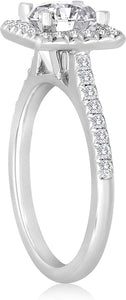 Signature Pave Halo Diamond Engagement Ring