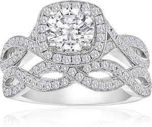 Signature Pave Twist Diamond Engagement Ring