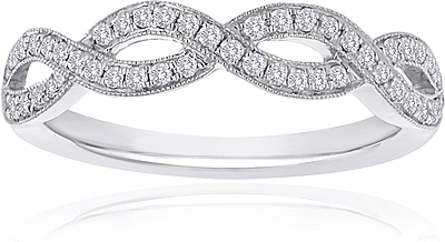 Signature Pave Twist Diamond Wedding Band
