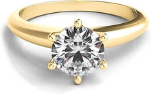 Six Prong Diamond Solitaire Engagement Ring