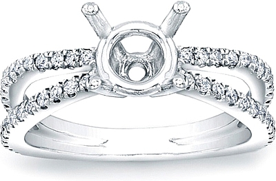 SCS1270 Split Shank Pave Diamond Engagement Ring H.L. Gr