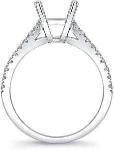 Split Shank Pave Diamond Engagement Ring