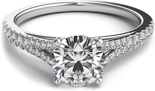 Split Shank Pave Diamond Engagement Ring