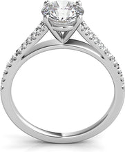 Split Shank Pave Diamond Engagement Ring