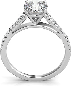 Split Shank Pave Diamond Engagement Ring