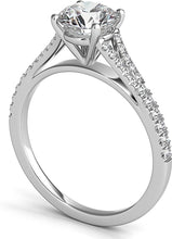 Split Shank Pave Diamond Engagement Ring