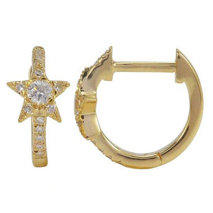 These star earrings feature diamonds that total .17cts.