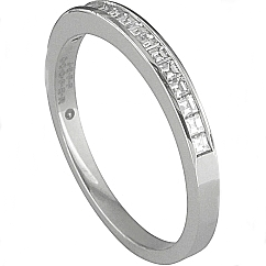 Jeff Cooper Channel Set Asscher Cut Diamond Wedding Band