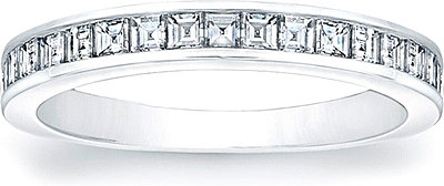 Square Emerald Cut Channel-Set Diamond Band-SCS1259BW