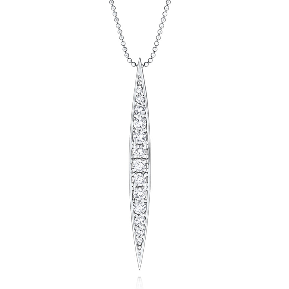 14K Diamond Pod Necklace. Available in yellow, white and rose gold....