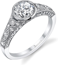Sylvie Bezel Set Diamond Engagement Ring