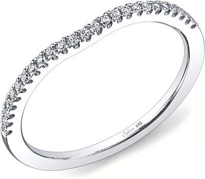 Sylvie Contoured Diamond Wedding Band