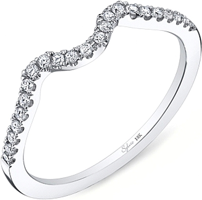 Sylvie Contoured Diamond Wedding Band