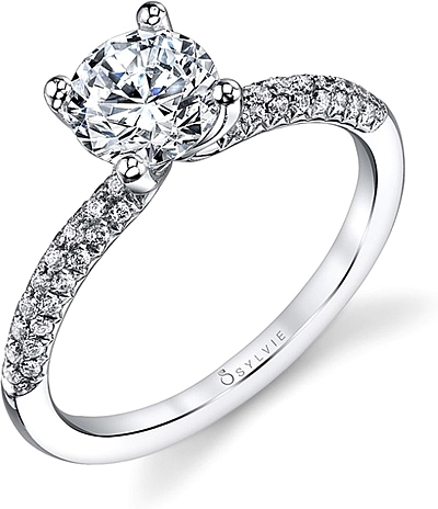 Diamonds Micro Pave Setting Wedding Band Ring 18Kt White Gold – Parasmani  Jewellary