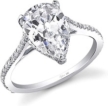 Sylvie Pave Diamond Engagement Ring