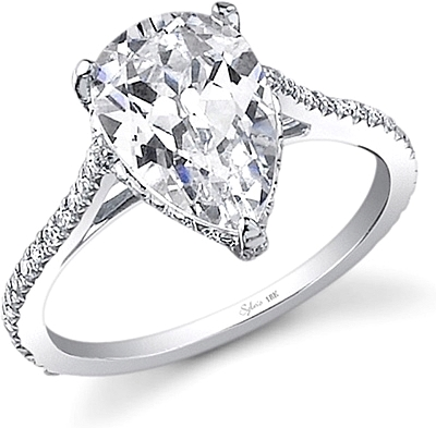 Sylvie Pave Diamond Engagement Ring