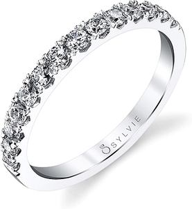 Sylvie Pave Diamond Wedding Band