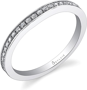 Sylvie Pave Diamond Wedding Band