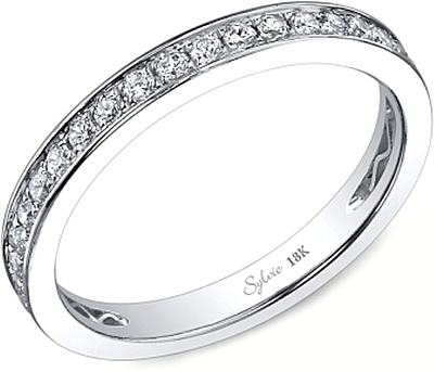 Sylvie Pave Diamond Wedding Band-SY069B