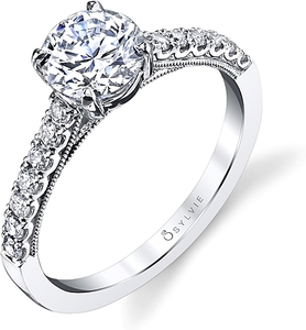 Sylvie Prong Set Diamond Engagement Ring