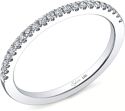 Sylvie Round Brilliant Cut Diamond Wedding Band-SY175B