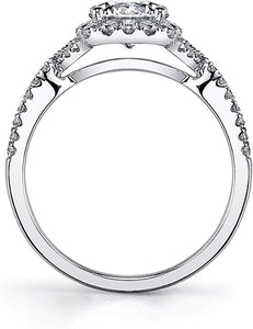 Sylvie Split Shank Diamond Engagement Ring