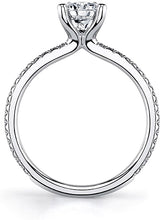 Sylvie Thin Pave Diamond Engagement Ring