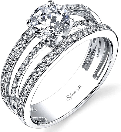 Three band wedding best sale ring