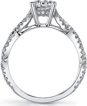 Sylvie Twist Shank Diamond Engagement Ring