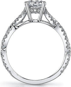 Sylvie Twist Shank Diamond Engagement Ring