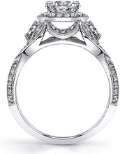 Sylvie Twist Shank Diamond Engagement Ring