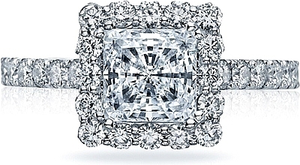 Tacori Blooming Princess Cut Halo Diamond Engagement Ring