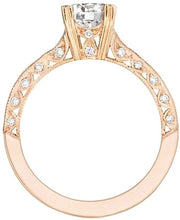 Tacori Criss-Cross Channel-Set & Pave Diamond Engagement Ring