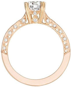 Tacori Criss-Cross Channel-Set & Pave Diamond Engagement Ring