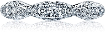 Tacori Criss-Cross Channel-Set & Pave Diamond Eternity Band